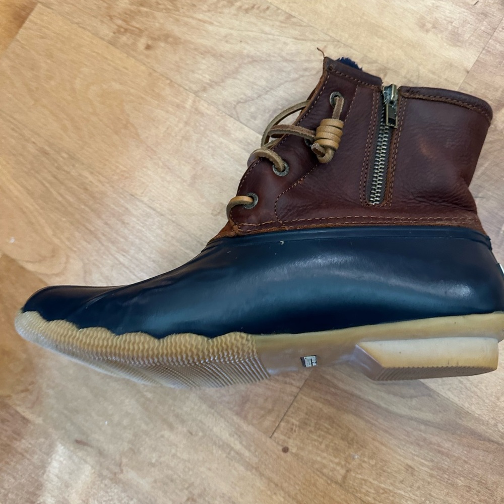 Women’s Blue and Brown Duck Boots - Picture 3 of 4